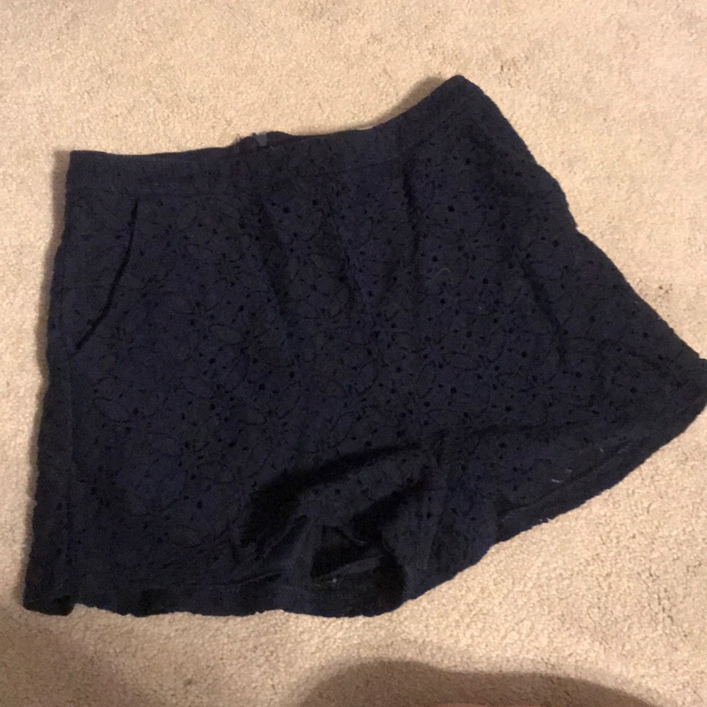 Navy blue high waisted shorts